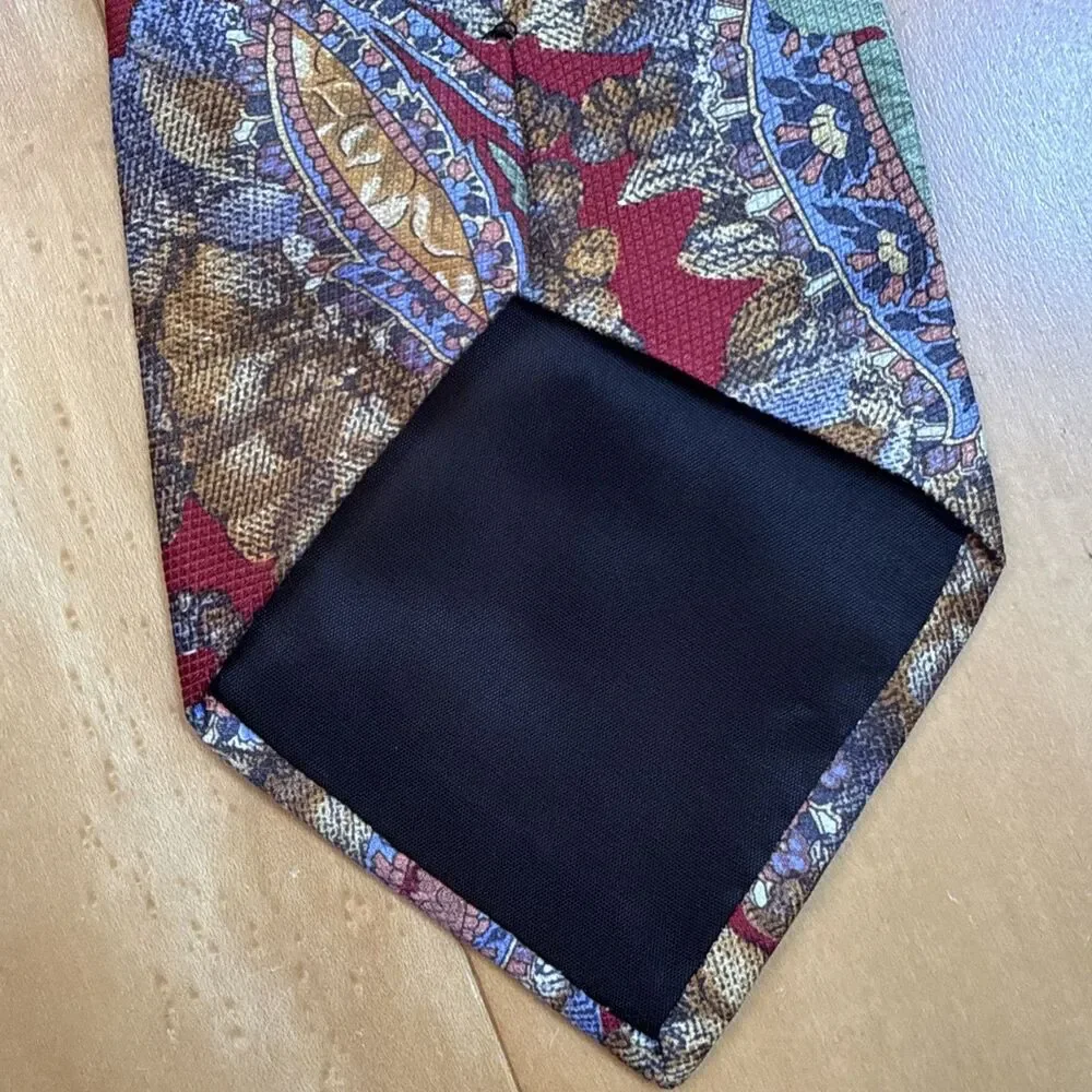 ELIZABETH NELL 100% SILK TIE FLORAL VINTAGE MULTICOLORED